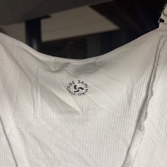 SAMI MIRO VINTAGE White Ribbed Top - Picture 5 of 7